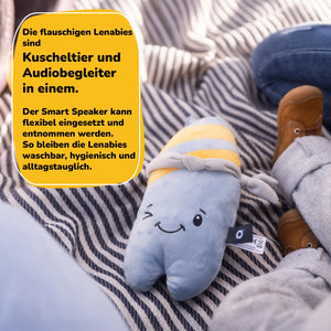 Lenabie Nalu (Surfboard) Kuscheltier als Audio- und Kuschelbegleiter – Smart Speaker flexibel entnehmbar, waschbar und alltagstauglich, mitwachsendes Smart Toy von 0–7 Jahren